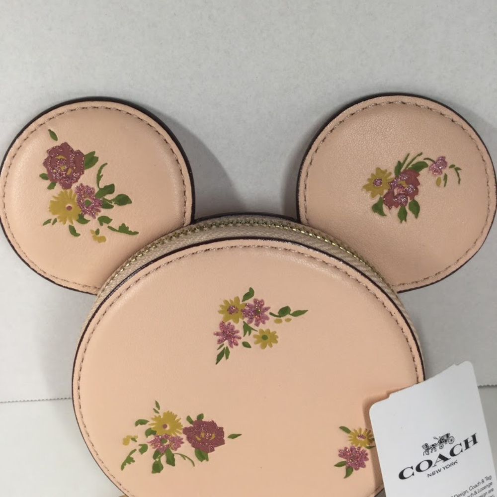 Coach Minnie Ears Black Floral Print/Pink CC - Picture 2 of 6